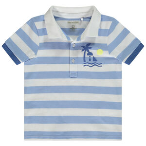 Polo manches courtes rayé print arty pour bébé garçon 