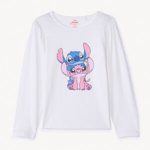 T-shirt manches longues Stitch & Angel Disney fille 