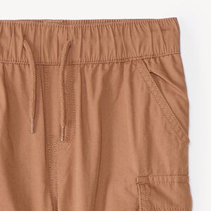 Pantalon garçon style jogger cargo uni 