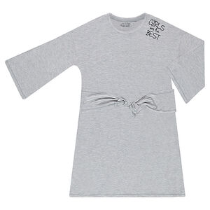 Junior - Robe en maille à manches évasées avec ceinture à nouer 