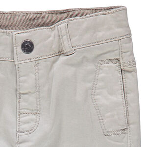 Pantalon en twill surteint uni 