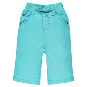 Bermuda uni à taille élastiquée et poches 