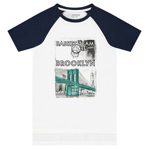 Junior - Tee-shirt manches courtes raglan avec print fantaisie 