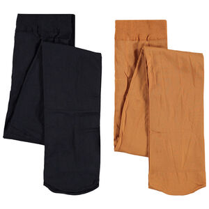 Lot de 2 collants fins unis 