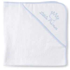 Set de bain cape/gant en coton éponge 