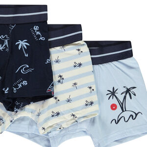 Lot de 3 boxers motifs palmiers garçon 
