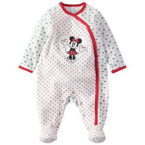 Dors-bien en velours imprimé all-over avec patch Minnie 