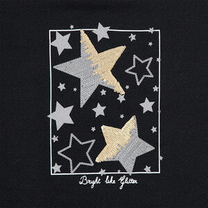 Junior - Sweat en molleton avec manches évasées et étoiles en sequins 