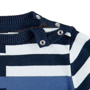 Pull en tricot avec rayures en jacquard all-over 