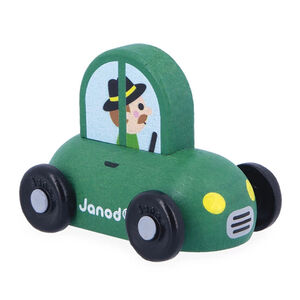 Petite voiture verte Countryside Cross Roads 