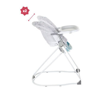 Chaise haute compacte réglable – Chevrons Gris 