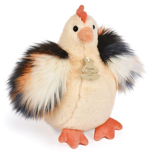 Peluche poule Les Poulettes 20cm Beige 
