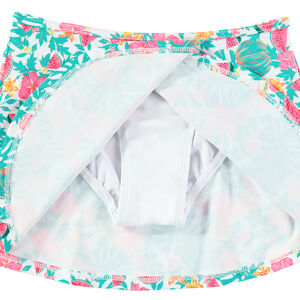 Maillot de bain 2 pièces imprimé all-over avec bas forme jupe 