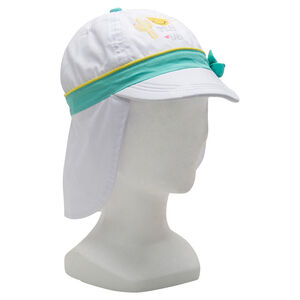 Casquette en twill avec protège nuque et print Smiley 