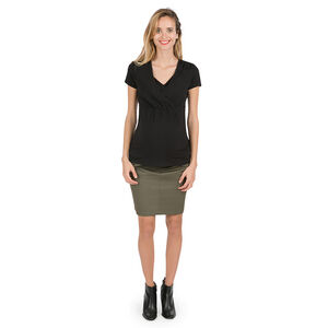 Jupe de grossesse en twill avec ceinture à nouer 