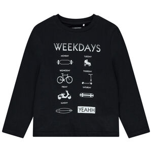 T-shirt manches longues en coton bio print fantaisie 