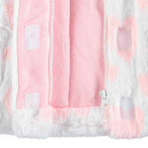 Blouson à capuche en fausse fourrure doublé jersey 