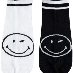 Junior - Lot de 2 paires de chaussettes assorties avec Smiley en jacquard 