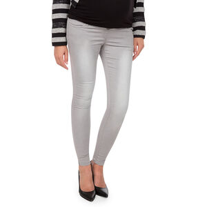 Jeans en molleton effet used à bandeau haut 