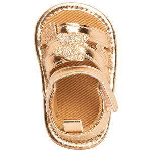 Sandales dorées détails papillons pour bébé fille 