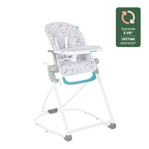 Chaise haute compacte réglable – Chevrons Gris 