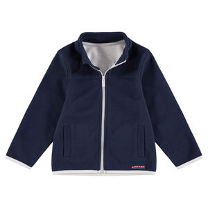 Gilet en polaire zippé avec inscription en relief au dos 