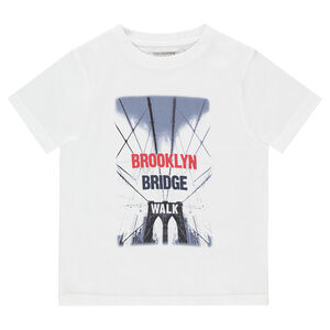 Tee-shirt manches courtes en jersey avec print fantaisie 