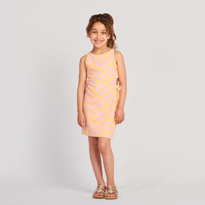 Robe sans manches ajourée imprimé fleurs fille 
