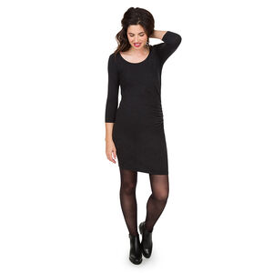 Robe de grossesse manches 3/4 avec jeu de plis 