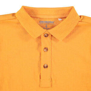 Polo manches longues uni en coton bio 