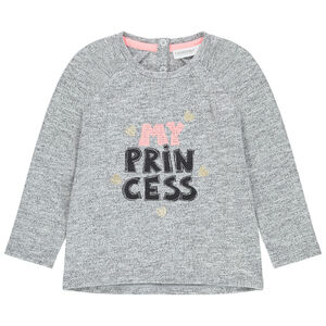 Sweat en molleton twisté à inscription printée 