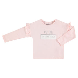 Tee-shirt manches longues en jersey avec message printé 