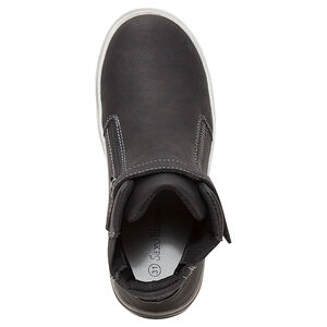 1/2 Bottes aspect cuir élastiqués à scratch et zip 