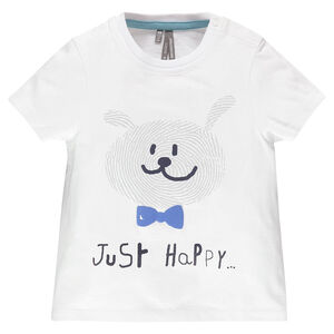 Tee-shirt manches courtes en jersey avec animal printé 