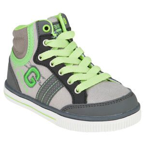  Baskets montantes en toile avec 3 scratchs et patch  