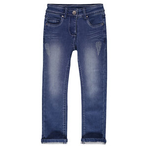 Jeans en molleton effet denim 