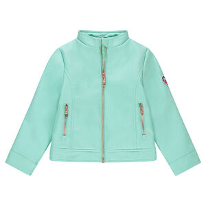 Veste en simili cuir style motard avec doublure en satin imprimé 