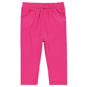 Legging uni avec noeud et print fantaisie pour bébé fille 