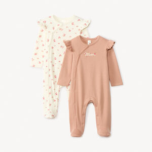 Lot de 2 dors-bien fantaisie pour bébé fille avec ouvertures différentes selon l'âge 