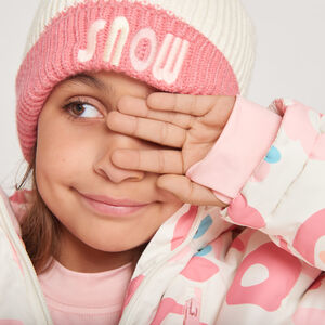 Veste de ski waterproof à capuche imprimé arty fille 