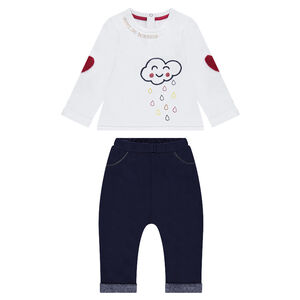 Jogging en molleton avec print fantaisie  