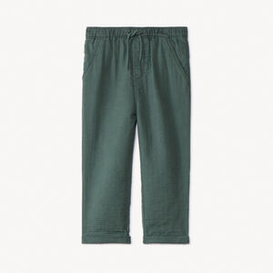 Pantalon uni en toile pour bébé garçon 