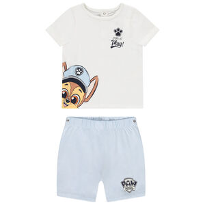 Set pyjama 2 pièces short + t-shirt Pat'Patrouille pour bébé garçon avec finitions différentes selon l'âge 