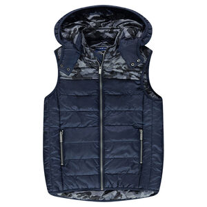 Doudoune sans manches matelassée avec motif army placé 