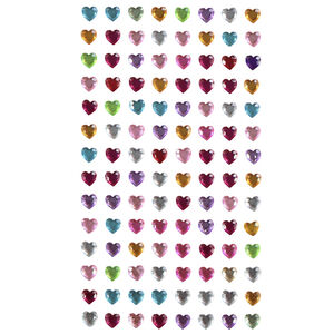 Lot de 112 boucles d'oreilles stickers cœurs fille 