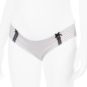 Culotte de grossesse à pois et détails dentelle 