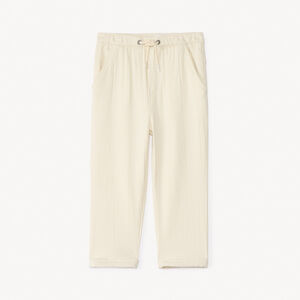 Pantalon uni en toile pour bébé garçon 