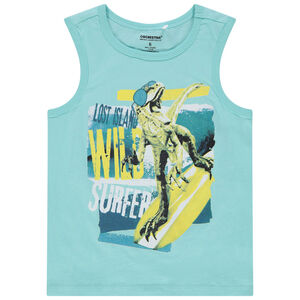 Débardeur en coton bio à animal printé 