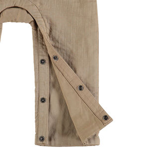 Salopette  longue en toile print bouledogue et poche 