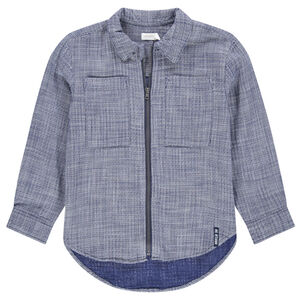Chemise manches longues avec ouverture zippée 